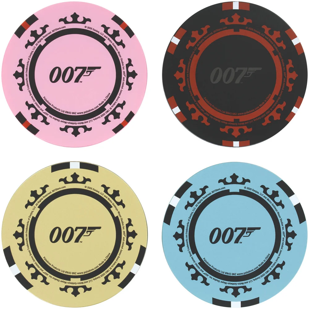 James Bond Casino Royale Poker Chip Coasters Image 1