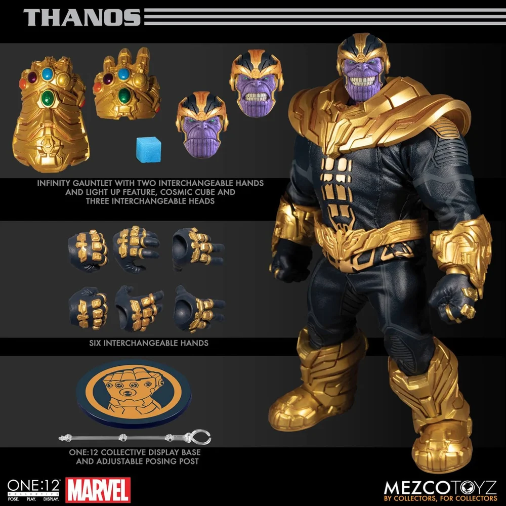 Mezco One:12 Collective Marvel Comics Thanos Figure Image 1