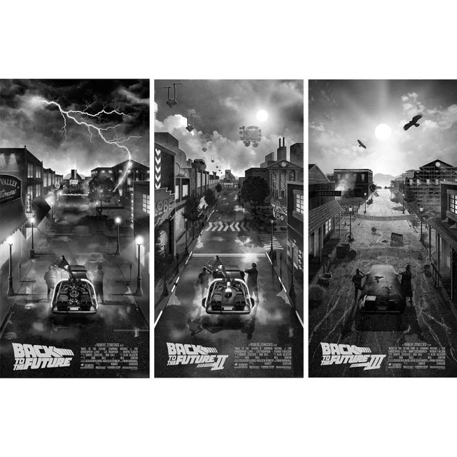 Back To The Future Screenprint Art Set by Ben Harman