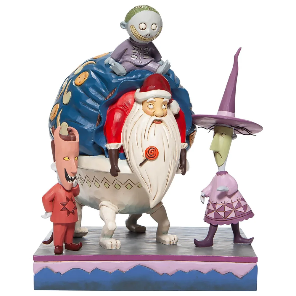 Disney Traditions Lock, Shock and Barrel with Santa Figurine 23cm Image 1