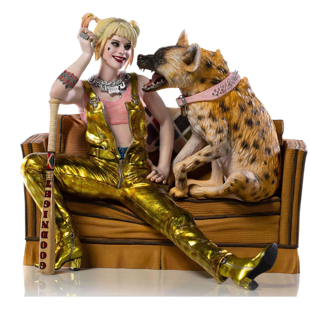 Iron Studios Birds of Prey Deluxe Art Scale Statue 1/10 Harley Quinn & Bruce 13 cm Image 1