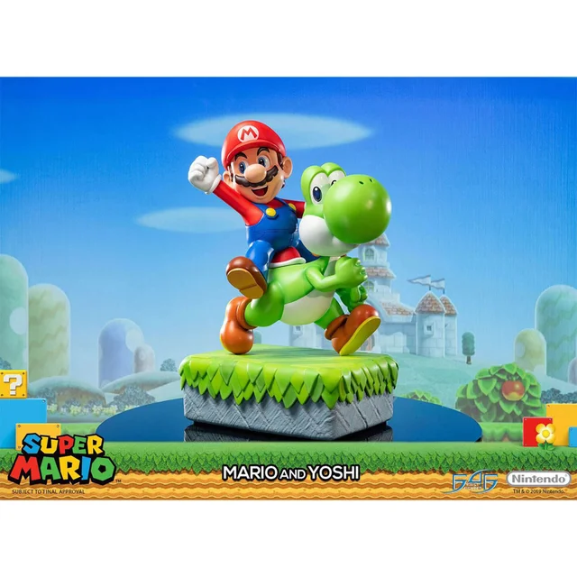 First 4 Figures Super Mario: Mario & Yoshi Resin Statue (48cm)