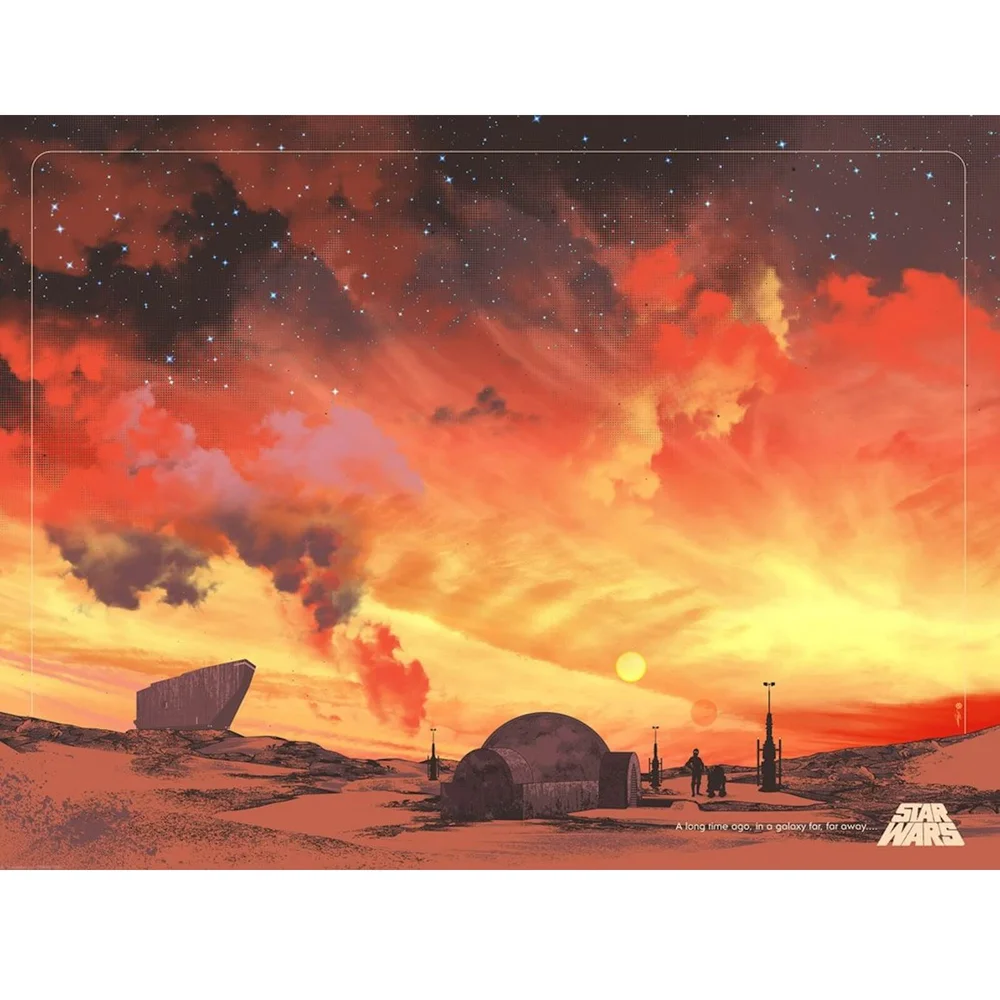 Star Wars Binary Sunset Lithograph by Guy Stauber Image 1