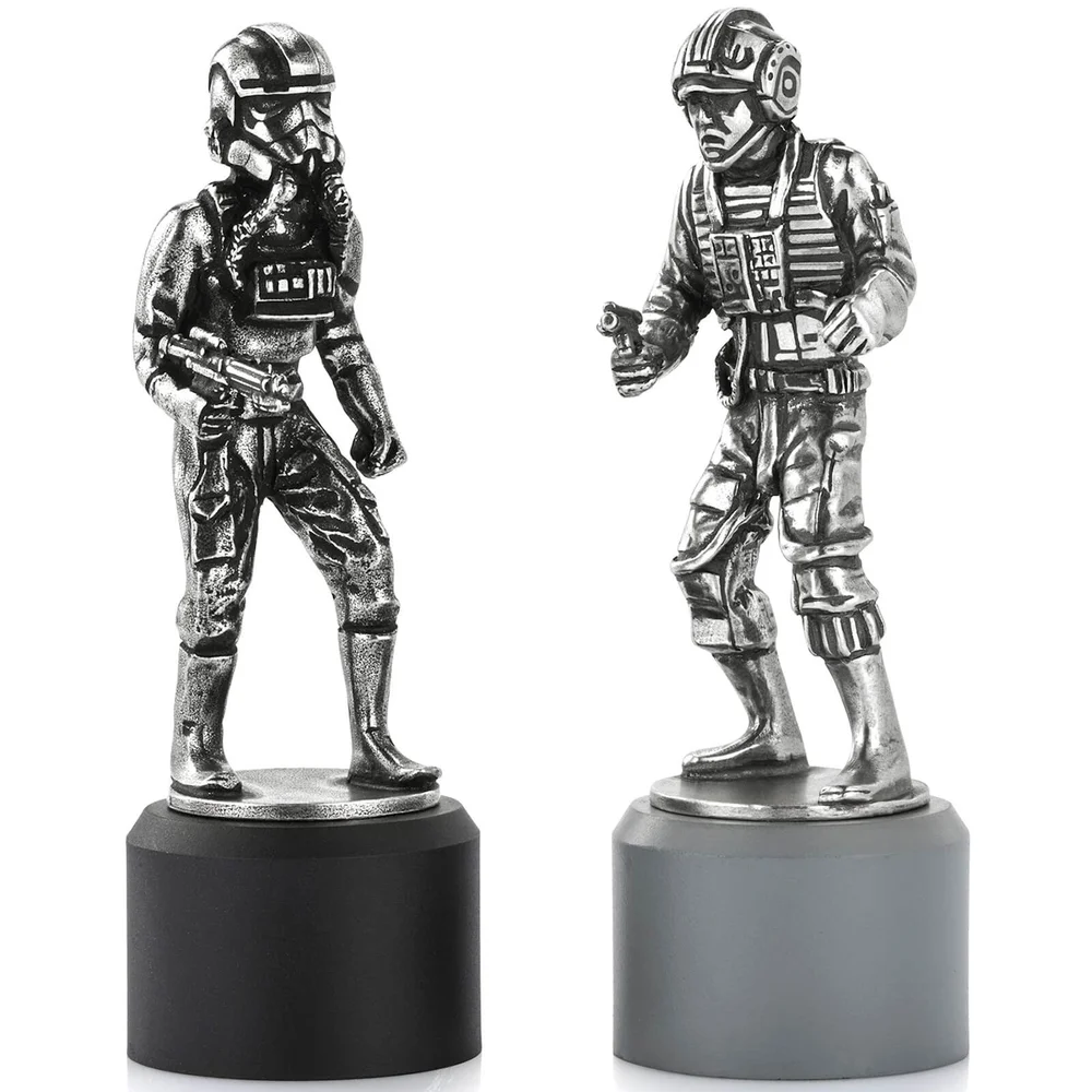 Royal Selangor Star Wars Chesspiece Rebel Pilot and Imperial Pilot (Rook) Image 1