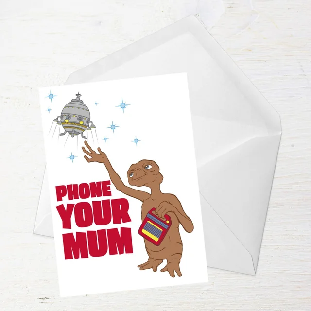 E.T. Phone Your Mum Greetings Card