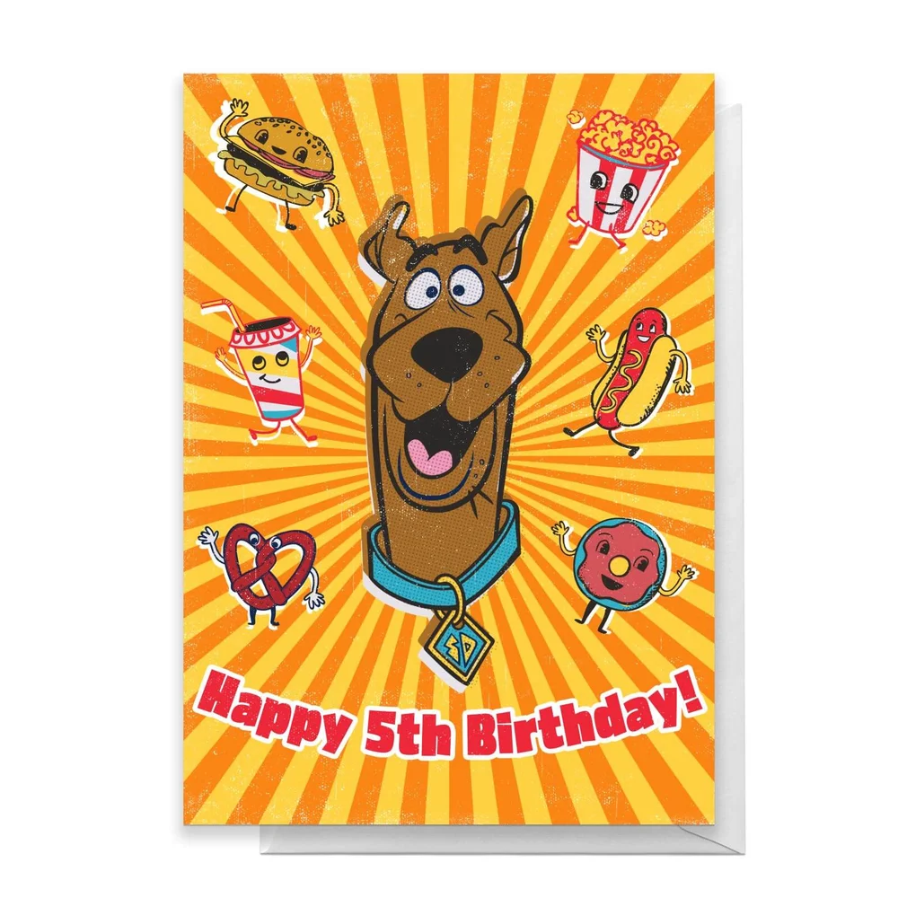 Scooby Doo 5th Birthday Greetings Card - Standard Card Image 1