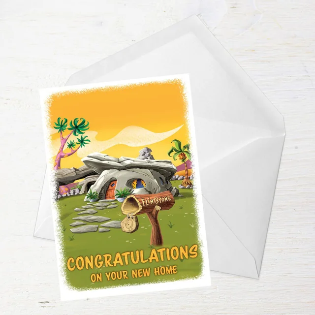 Flintstones New Home Greetings Card