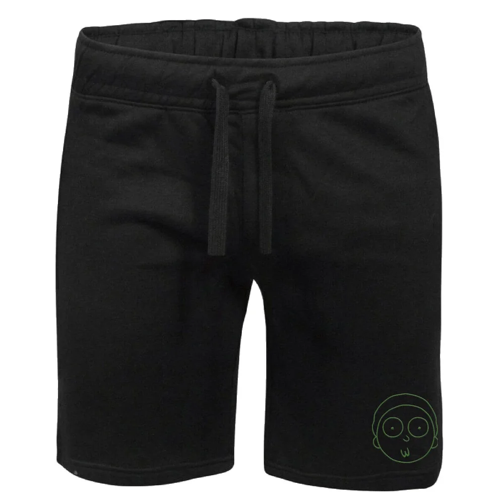Rick and Morty Morty Embroidered Unisex Jogger Shorts - Black - S Image 1