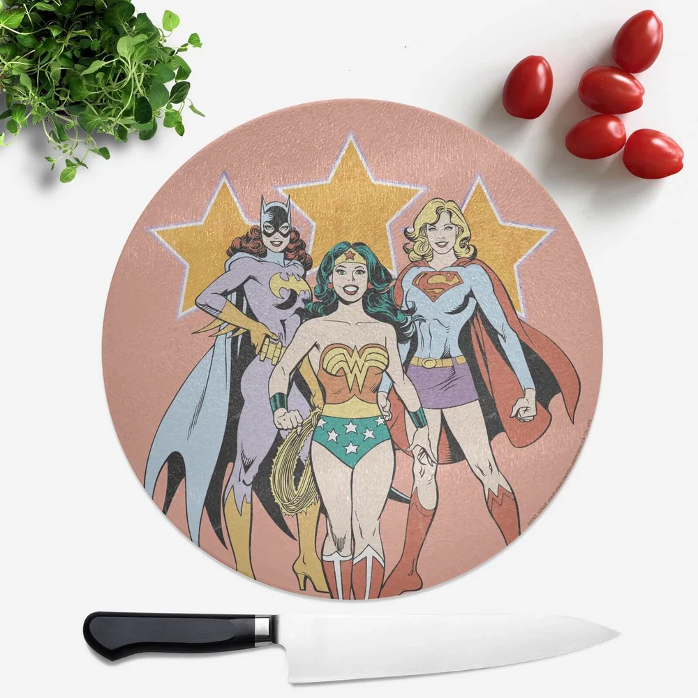 DC Superhero Women Round Chopping Board Image 1