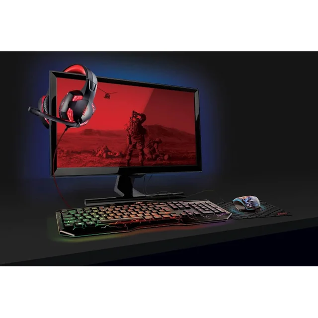 Ruckus 4 in 1 Pro Gaming Kit Headphones, Keyboard, Mouse and Mousepad