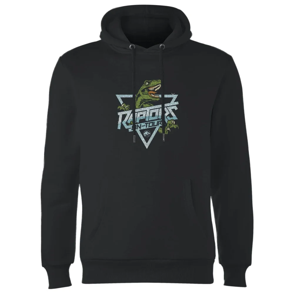 Jurassic Park Raptors On Tour Stroke Hoodie - Black - S Image 1