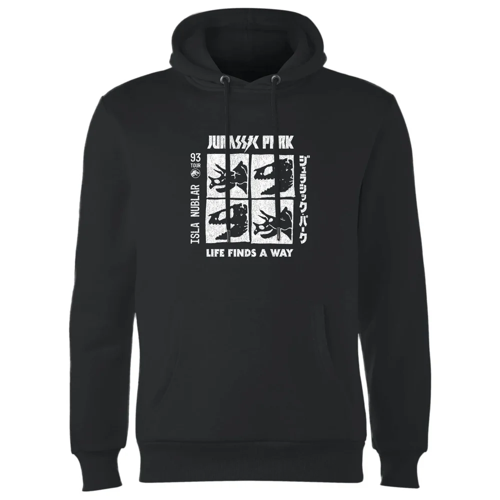 Jurassic Park The Faces Hoodie - Black - S Image 1