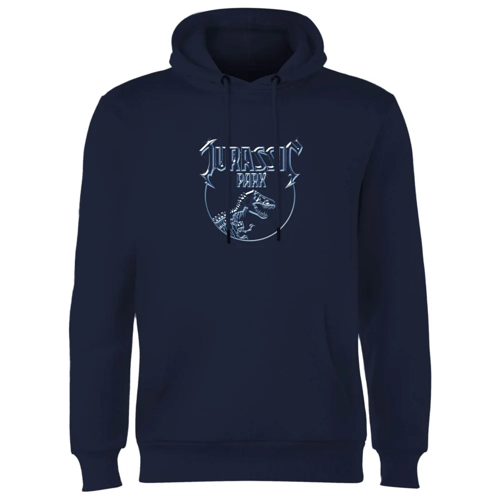 Jurassic Park Logo Metal Hoodie - Navy - S Image 1