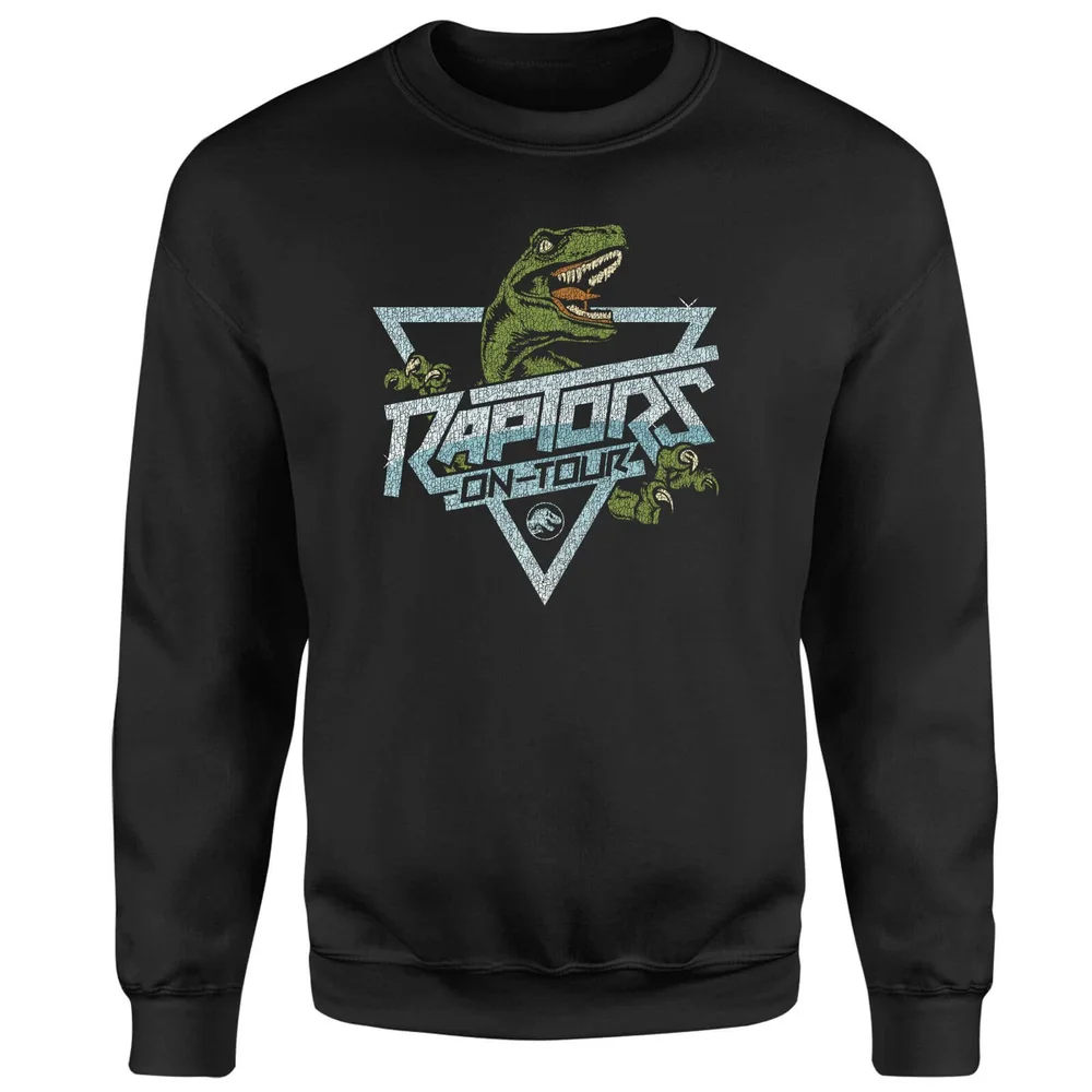 Jurassic Park Raptors On Tour Stroke Sweatshirt - Black - S Image 1