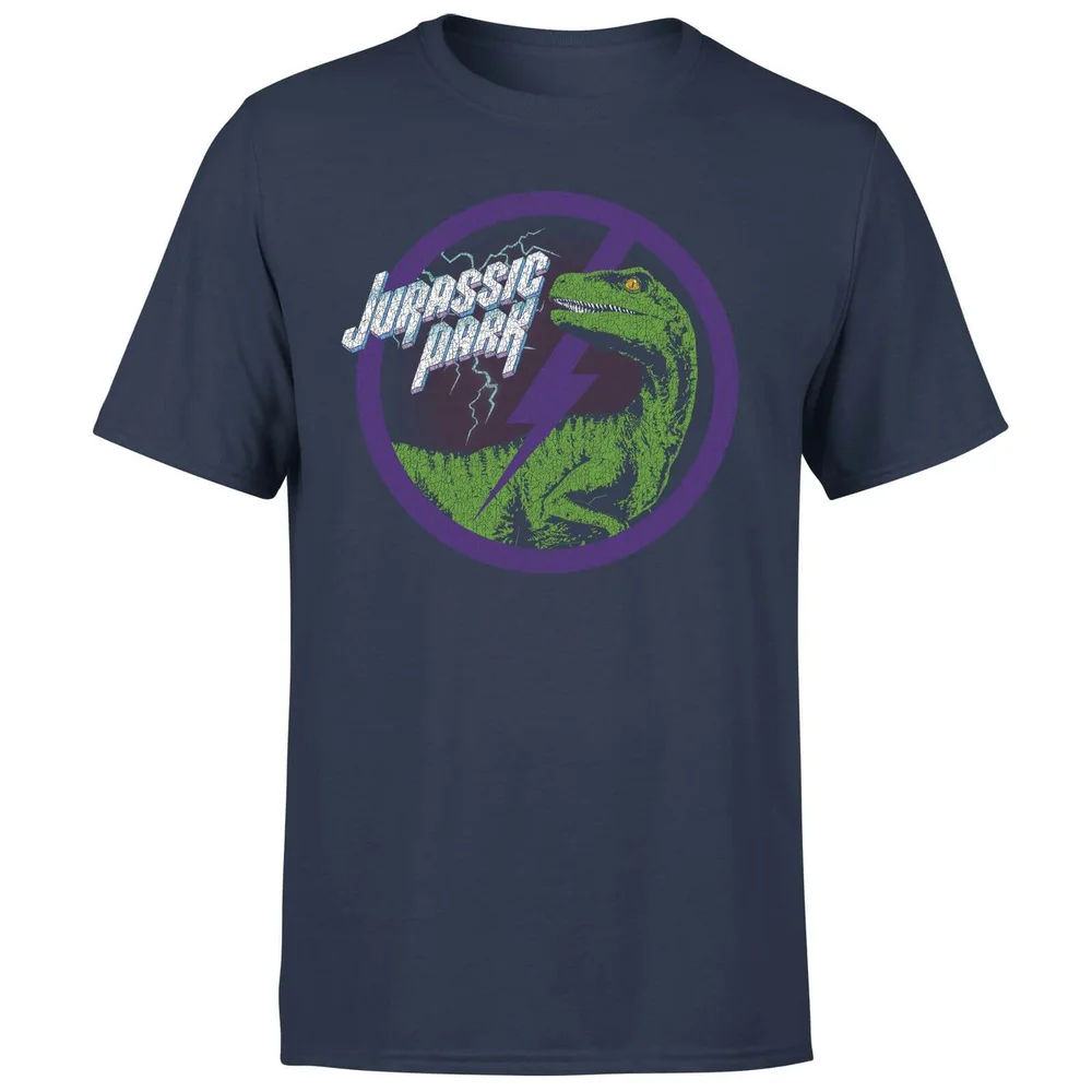 Jurassic Park Raptor Bolt Men's T-Shirt - Navy - S Image 1