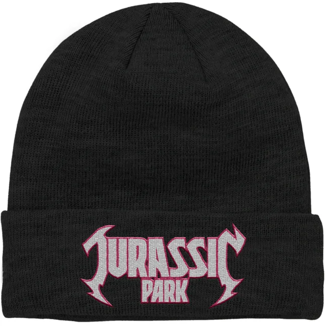 Jurassic Park Metal Theme Embroidered Logo Beanie