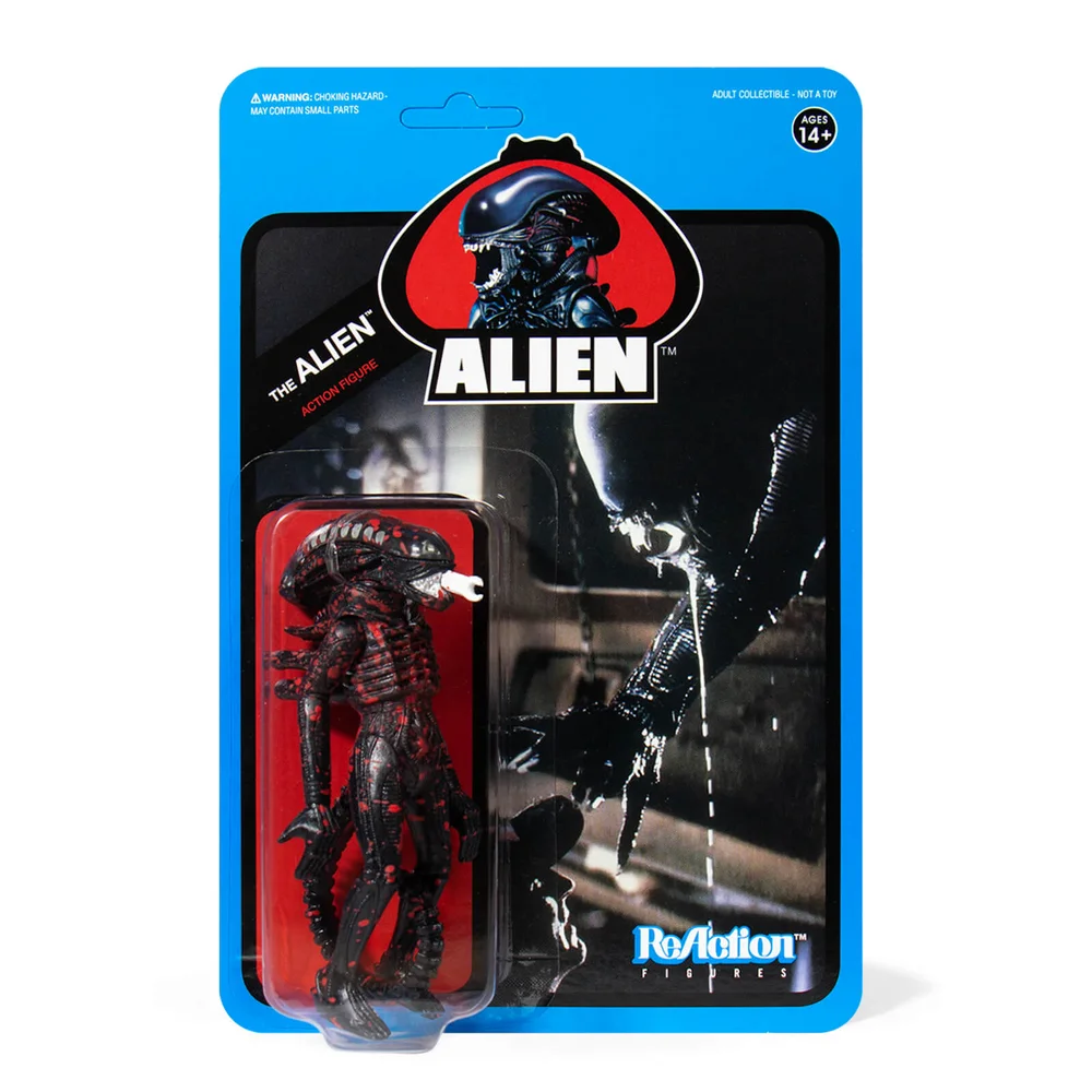 Super7 Alien ReAction Figure - Bloody Alien Open Mouth (Blue Card) Image 1