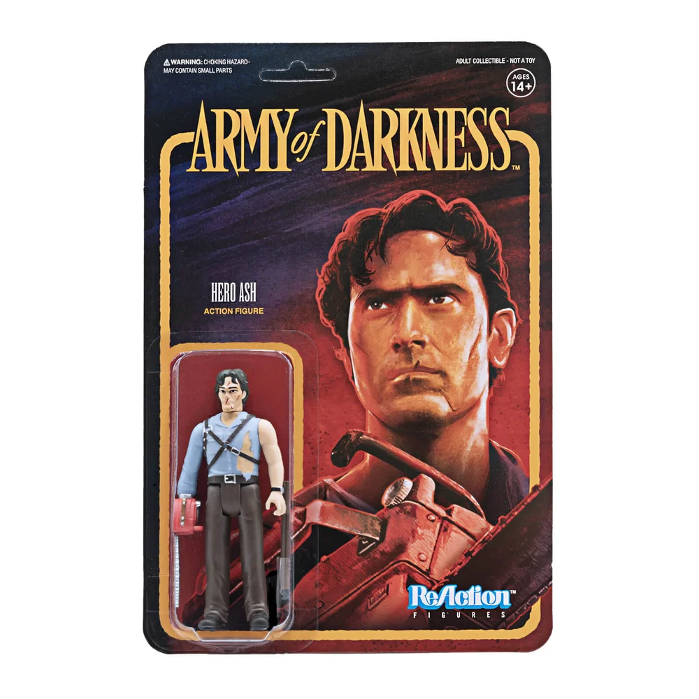 Super7 Army of Darkness ReAction Figure - Ash with Chainsaw Hand Image 1