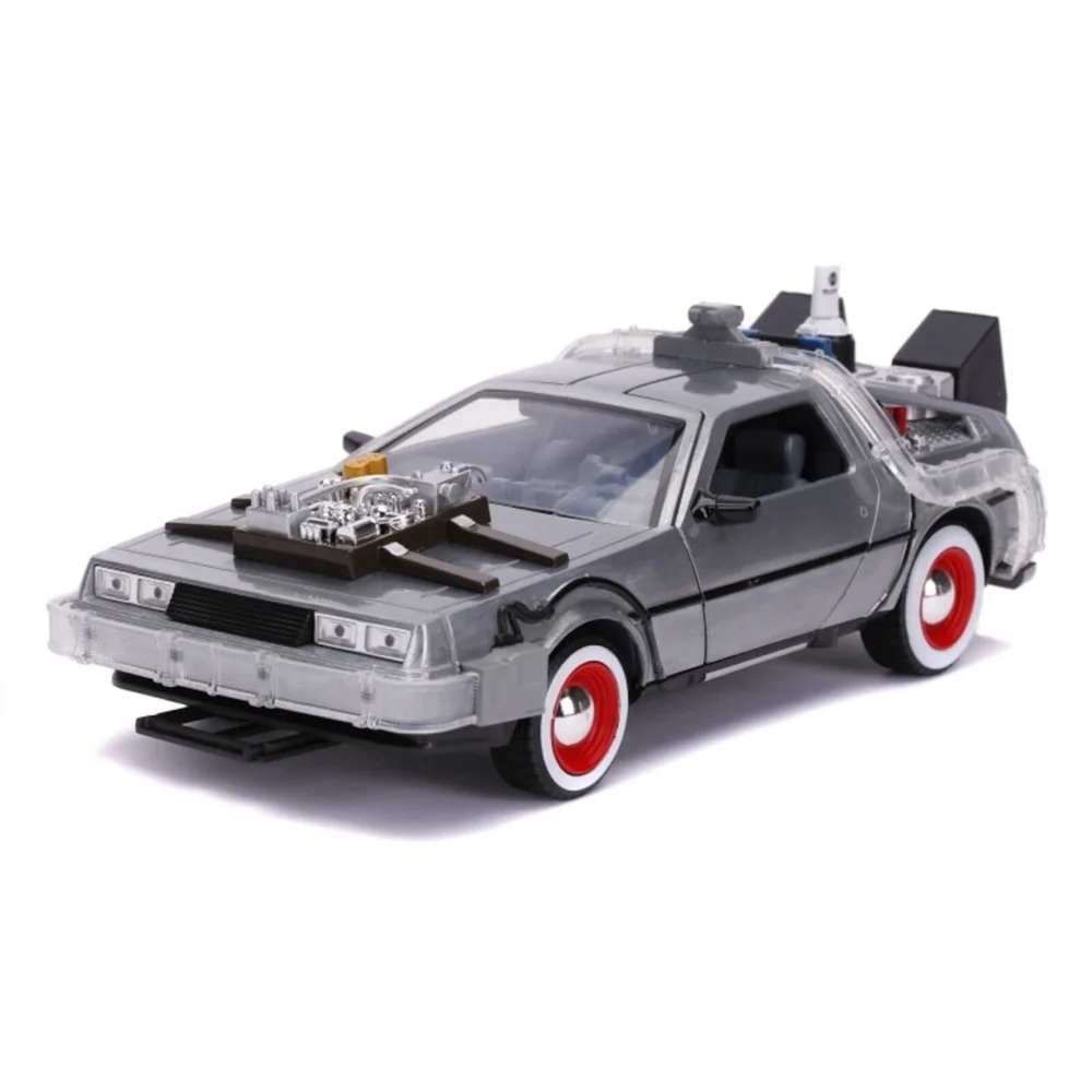 Jada Die Cast Back to the Future Part III Time Machine with Working Lights Image 1