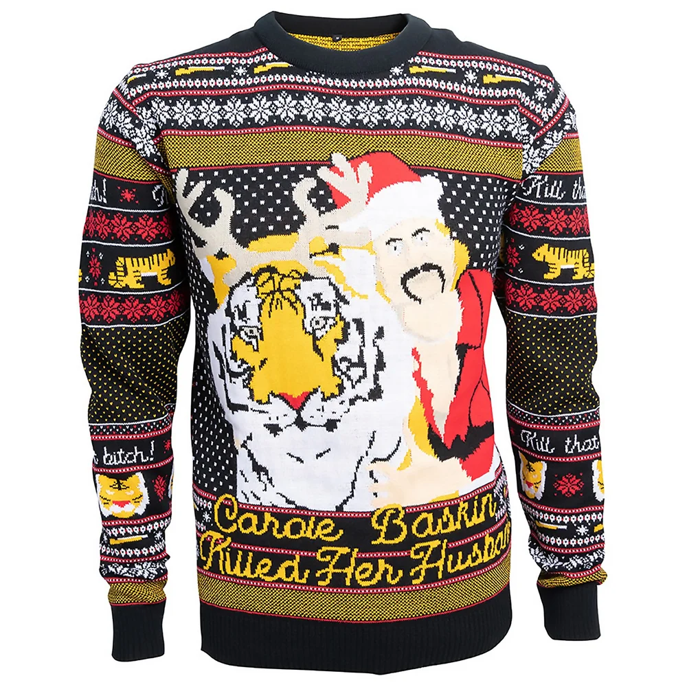 That B*tch Carol Baskin Christmas Sweater - Navy - XS Image 1