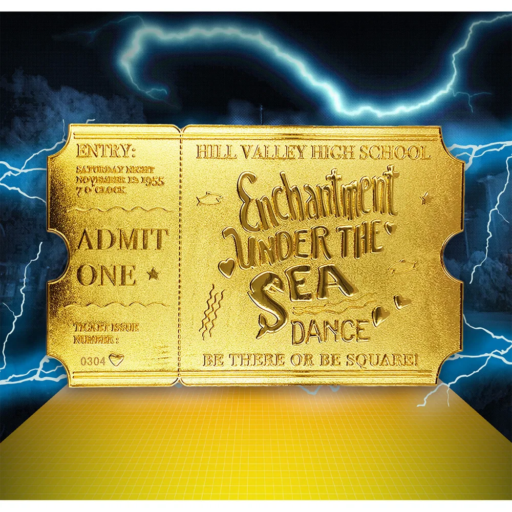 Back to the Future 24K Gold Plated Ticket Limited Edition Replica - Zavvi Exclusive Image 1