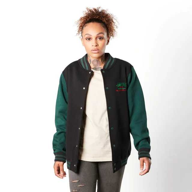 Teenage Mutant Ninja Turtles By The Slice Varsity Jacket - Black / Green
