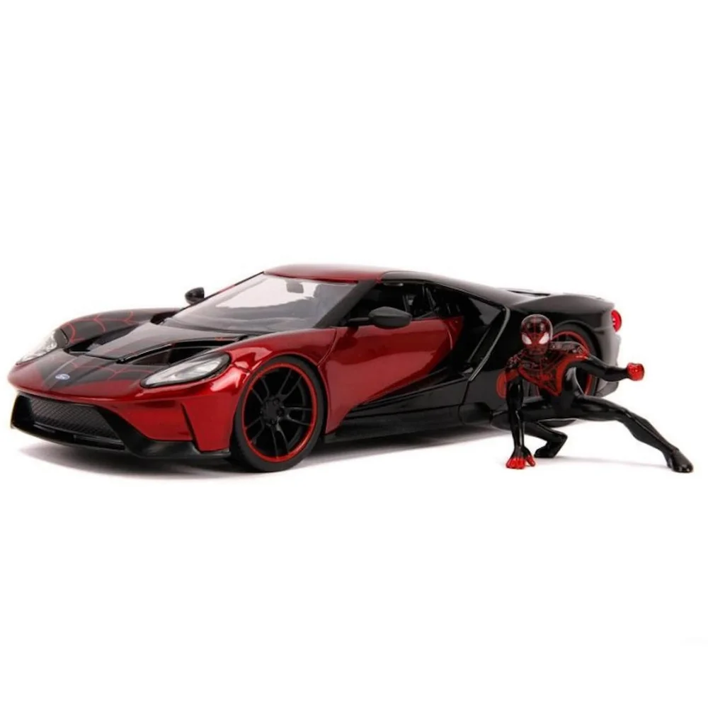 Jada Diecast 1:24 2017 Ford GT with Miles Morales Figure Image 1