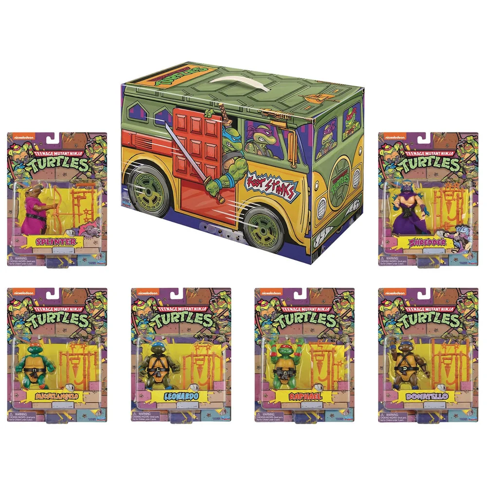 Playmates TMNT Retro Rotocast PX 6 Piece Action Figure Set - SDCC Exclusive Image 1