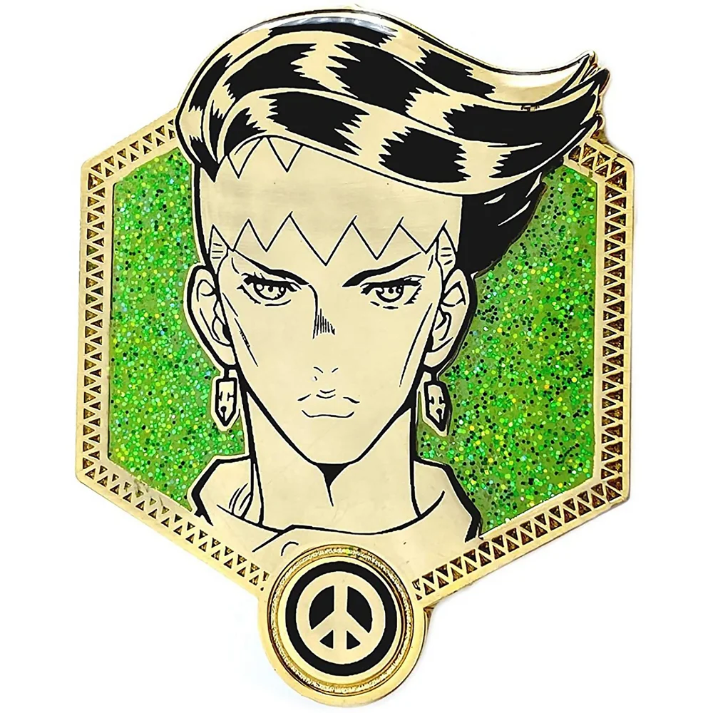 Jojo's Bizarre Adventure Golden Rohan Enamel Pin Image 1