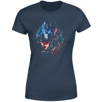 Transformers Optimus Prime Glitch Women's T-Shirt - Navy - undefined undefined