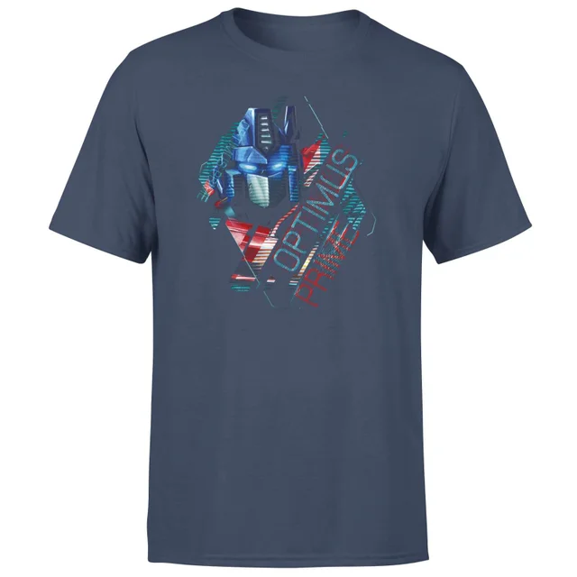 Transformers Optimus Prime Glitch Unisex T-Shirt - Navy
