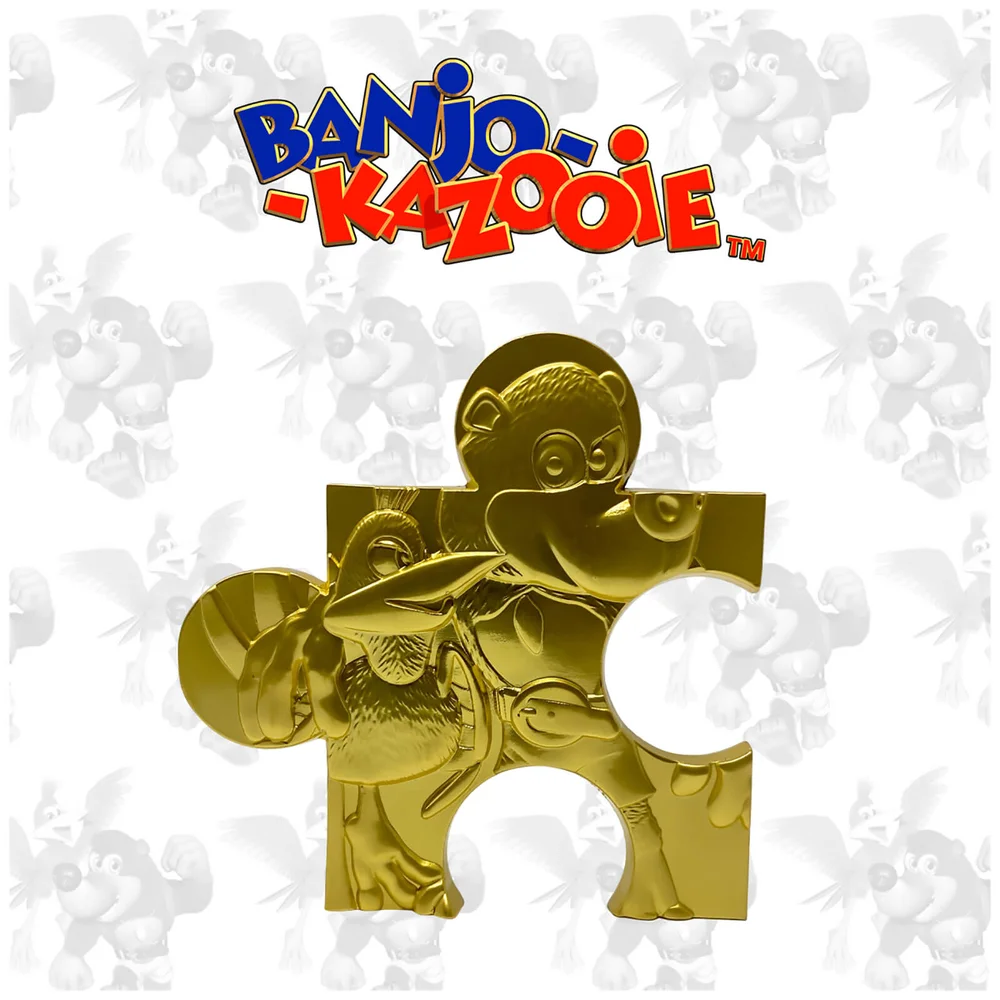 Banjo Kazooie Limited Edition 24K Gold plated Jigsaw Piece - Jiggy (Rare Store) Image 1
