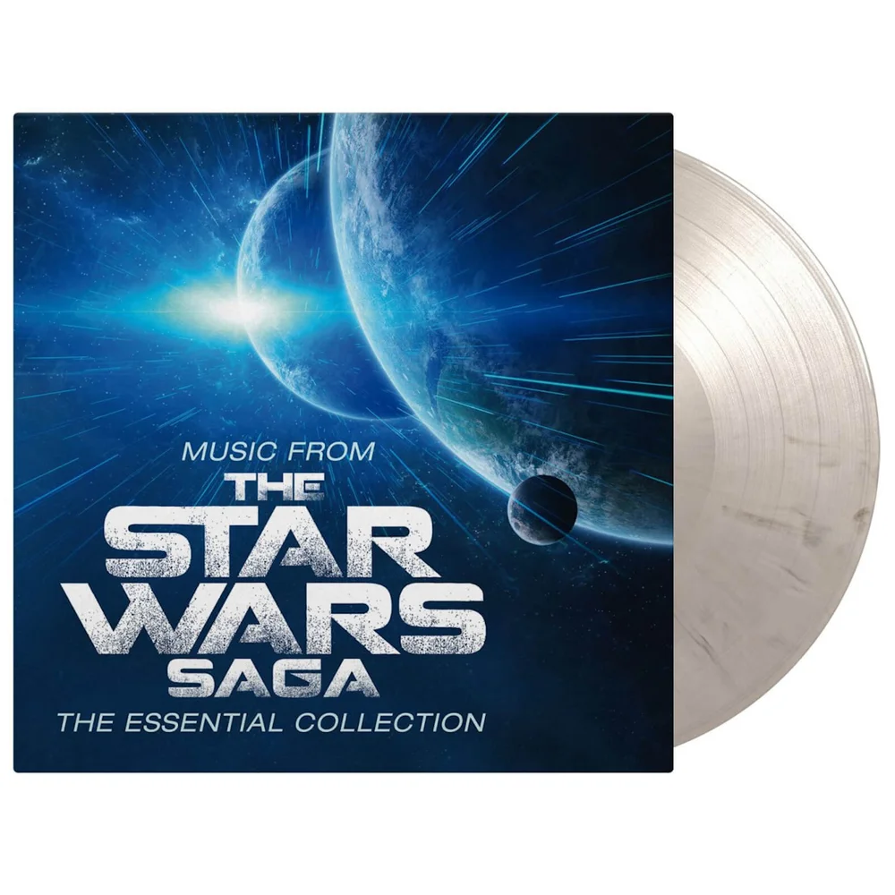 Music From The Star Wars Saga - The Essential Collection White and Black Marbeled Vinyl Image 1