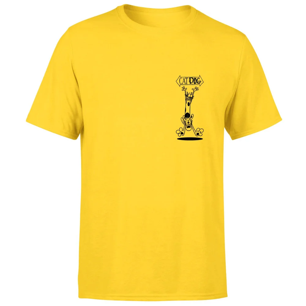 CatDog Pocket Square Unisex T-Shirt - Yellow - S Image 1