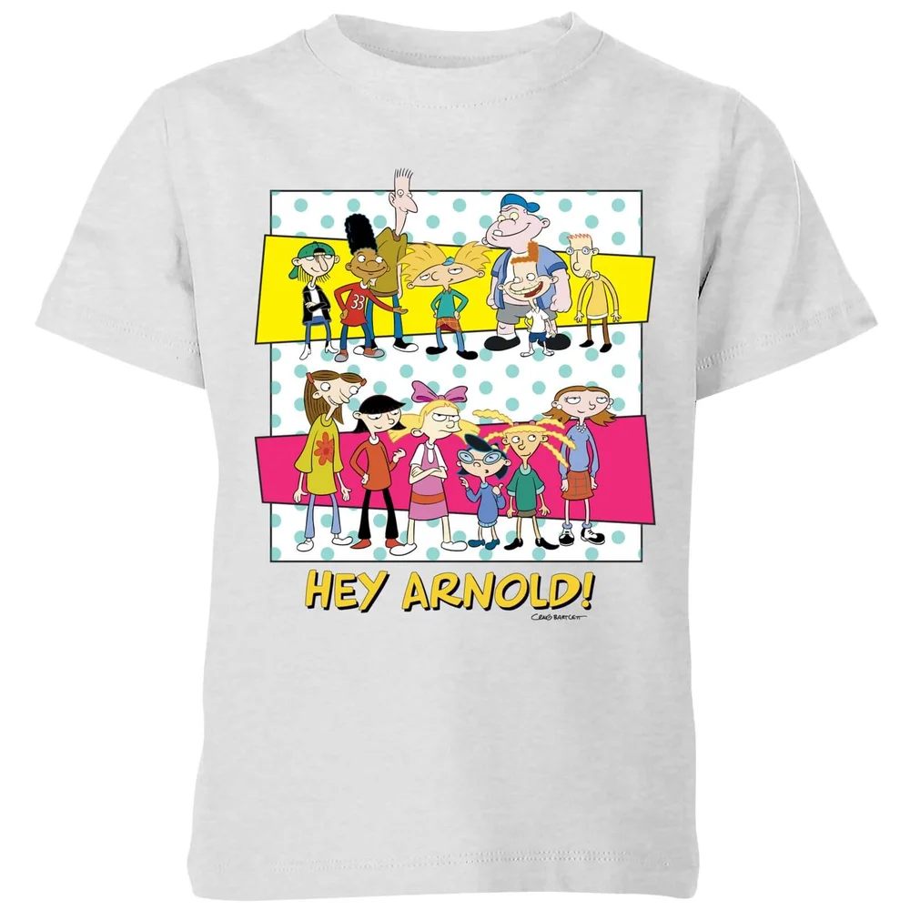 Hey Arnold Guys & Girls Kids' T-Shirt - Grey - 3-4 Years Image 1