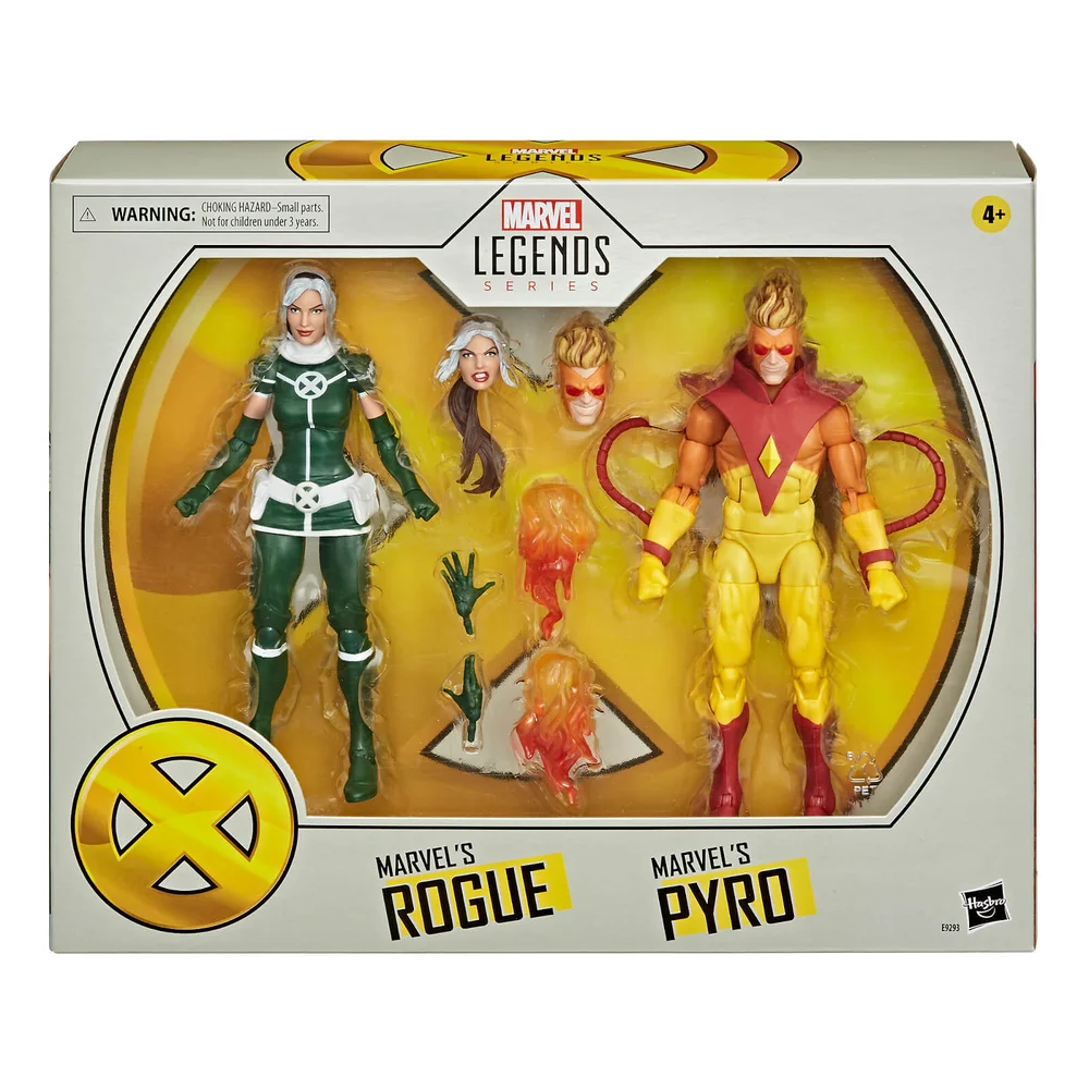 Hasbro Marvel Legends X-Men Rogue and Pyro Action Figures 2 Pack Image 1