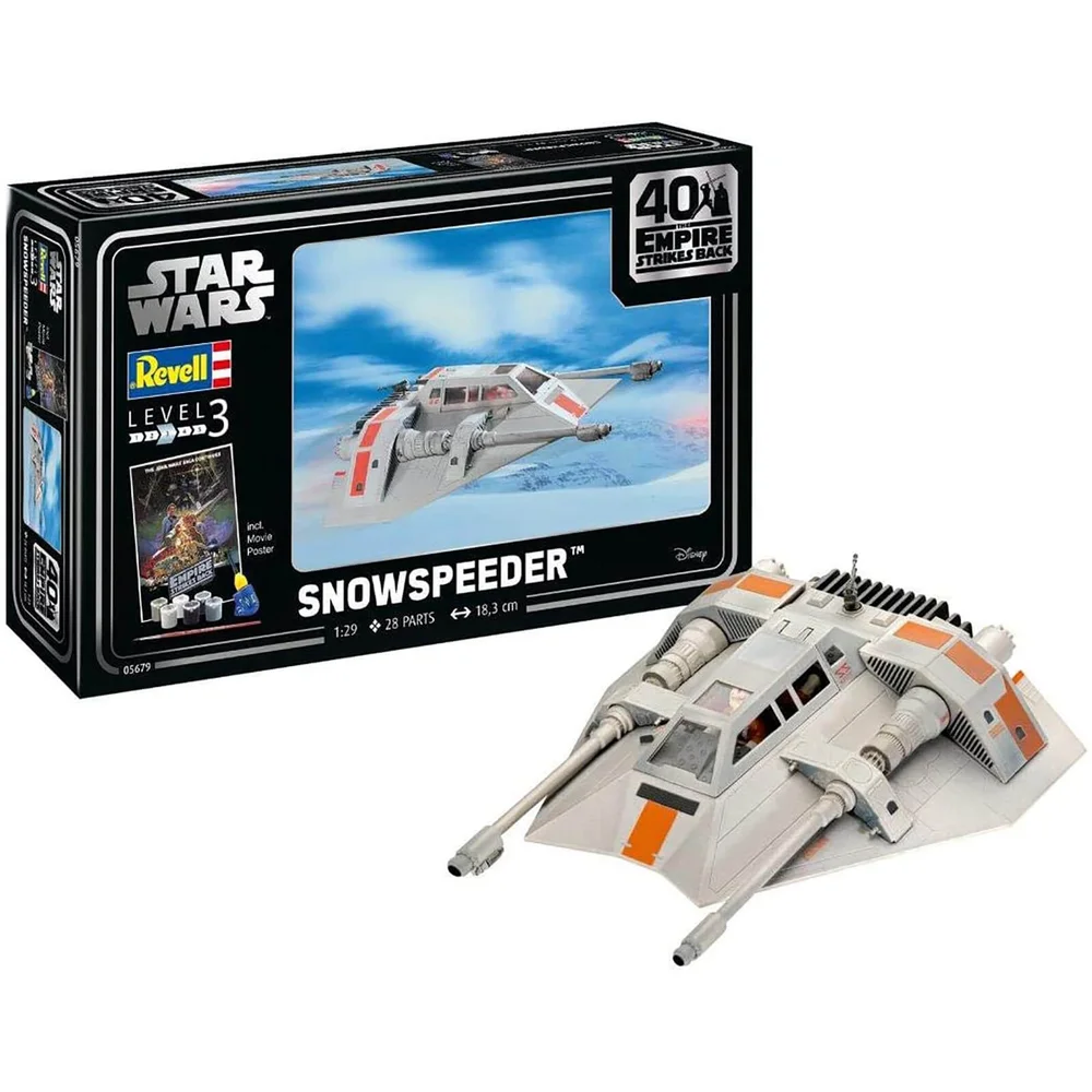 Revell Star Wars Snowspeeder (The Empire Strikes Back 40th Anniversary) Plastic Model Gift Set 1:29 Scale Image 1