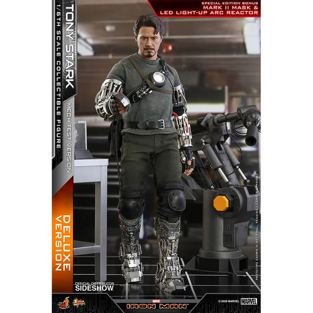 Hot Toys Iron Man Movie Masterpiece Action Figure 1/6 Tony Stark (Mech Test Deluxe Version) 30 cm