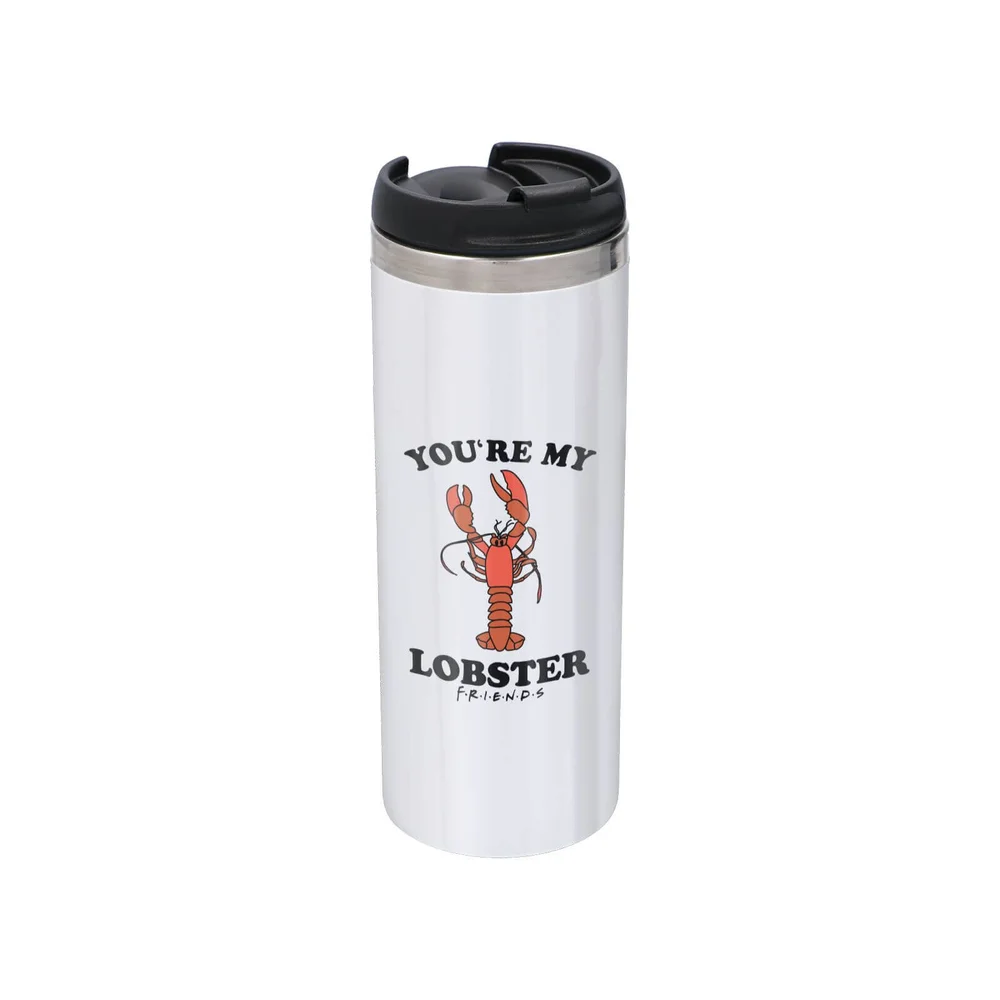 Friends You're My Lobster Stainless Steel Thermo Travel Mug - Metallic Finish Image 1