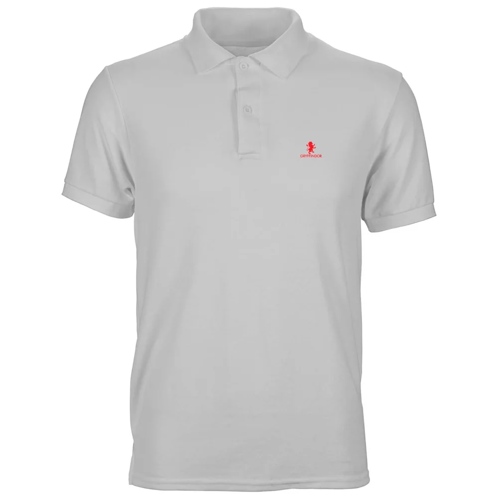 Harry Potter Gryffindor Unisex Polo - White - S Image 1
