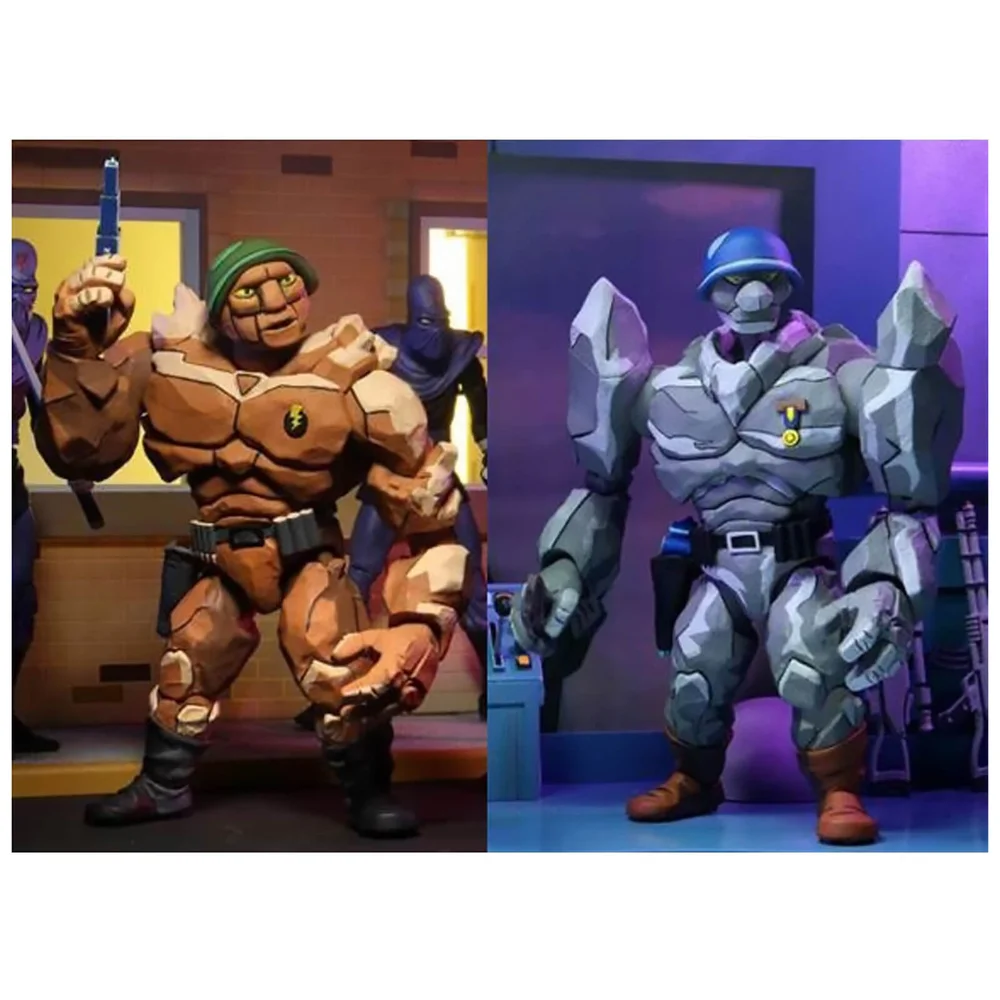 NECA Teenage Mutant Ninja Turtles Cartoon Traag and Granitor 2 Pack Action Figures Image 1
