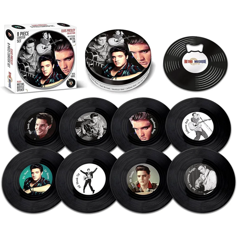 Elvis Presley 8 Pieces Coaster Tin Set Image 1