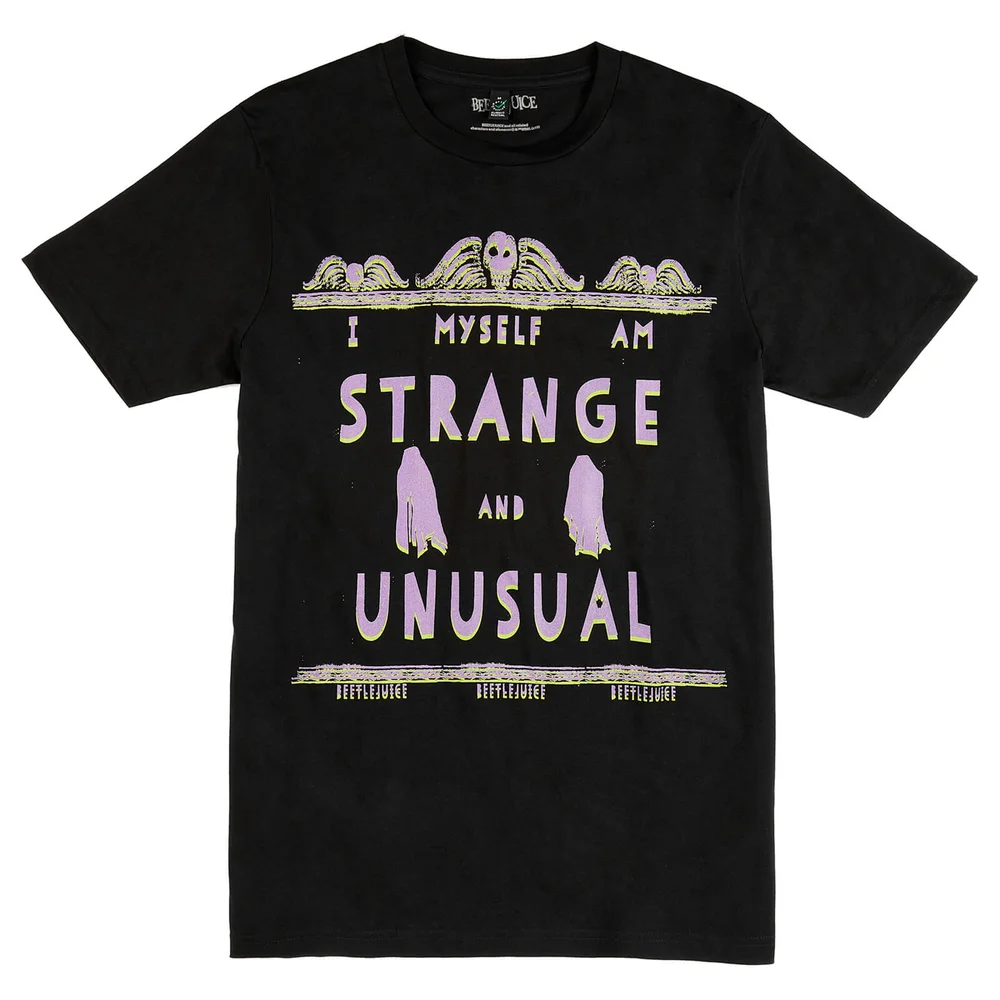 Beetlejuice I Myself Am Strange And Unusual Unisex T-Shirt - Black - S - Black Image 1