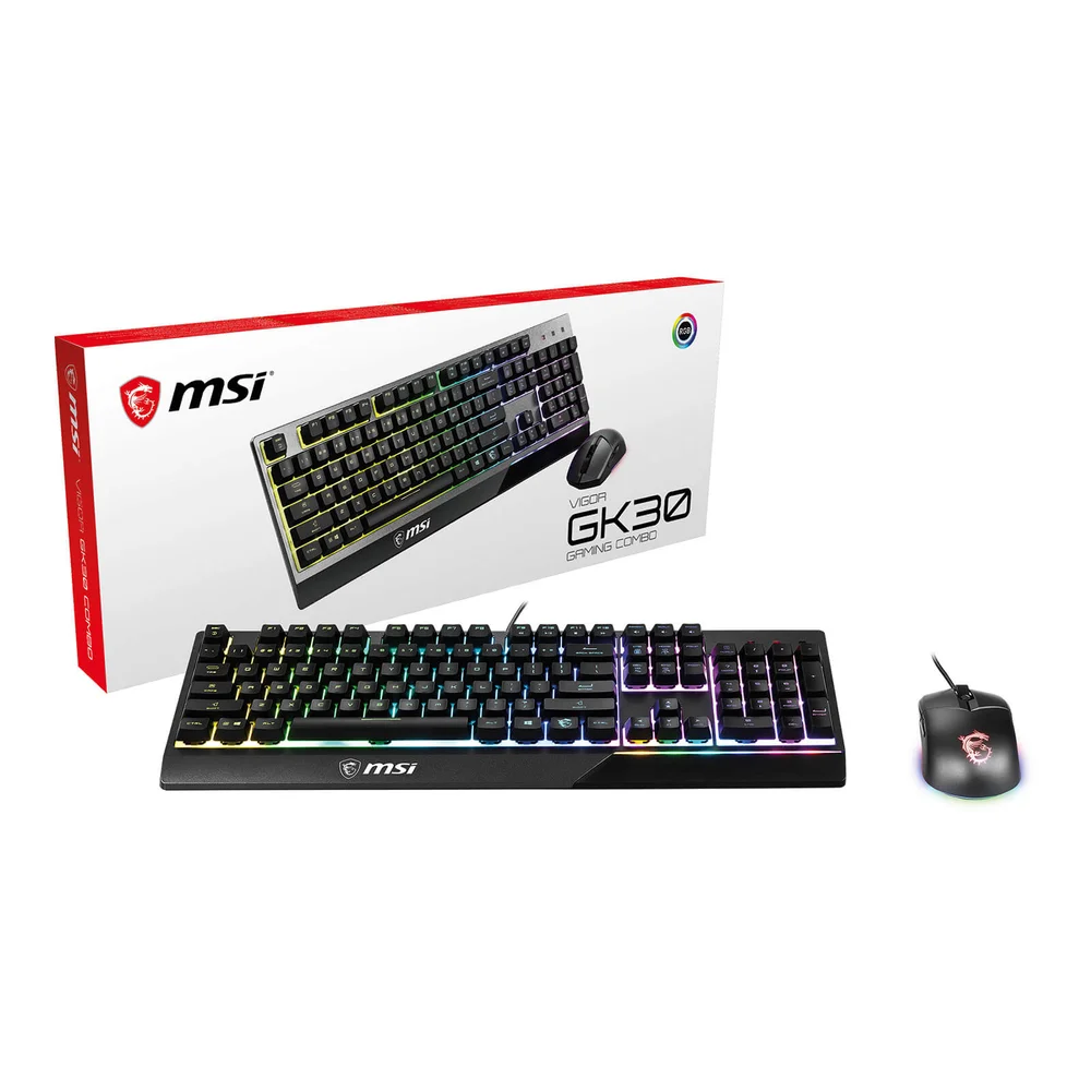 MSI VIGOR GK30 COMBO RGB MEMchanical Gaming Keyboard & Clutch GM11 Gaming Mouse Image 1