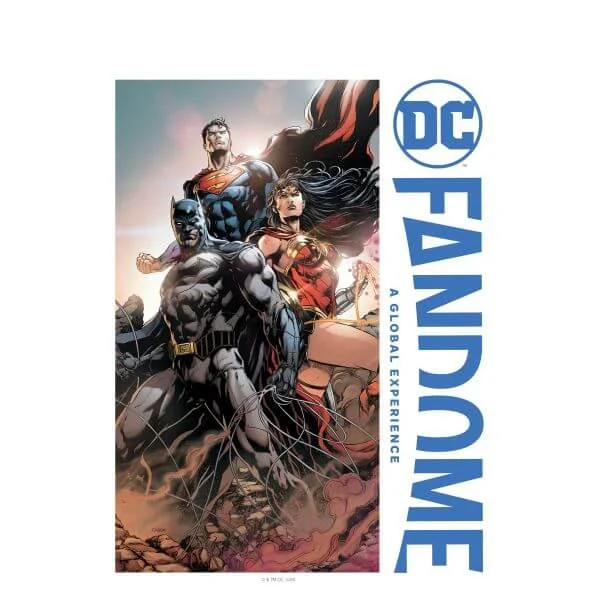 DC Fandome Batman, Wonderwoman, Superman Women's T-Shirt - White