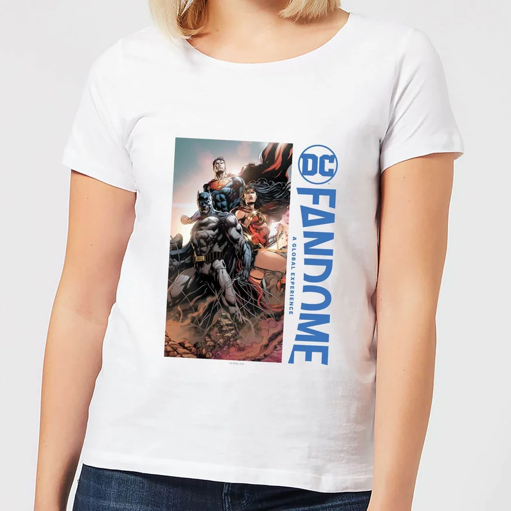 DC Fandome Batman, Wonderwoman, Superman Women's T-Shirt - White - XS Image 1
