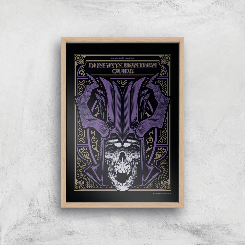 Dungeons & Dragons Dungeon Master Giclee Art Print - A4 - Wooden Frame Image 1