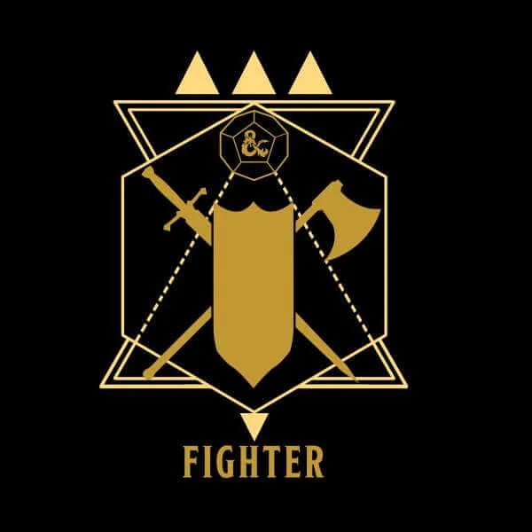 Dungeons & Dragons Fighter Men's T-Shirt - Black
