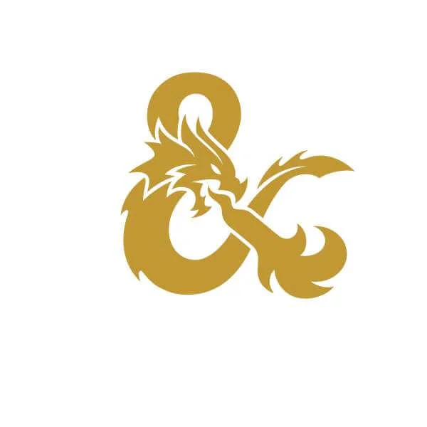 Dungeons & Dragons Ampersand Gold Men's T-Shirt - White