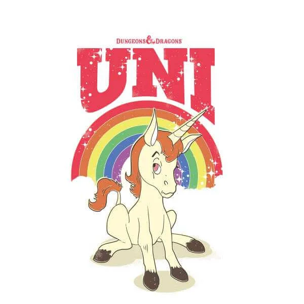 Dungeons & Dragons D&D Cartoon Uni Unisex T-Shirt - White